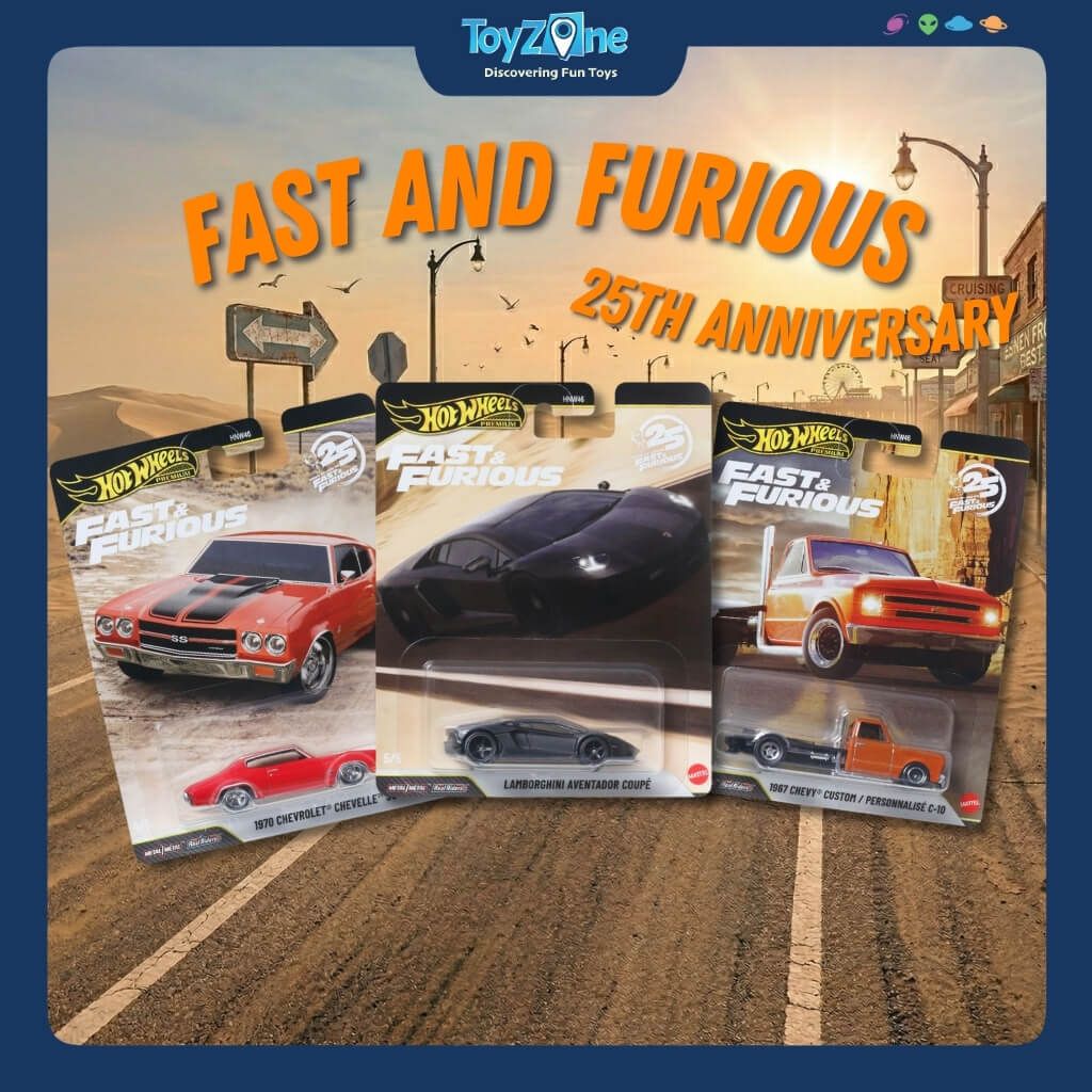 Mô hình xe Hot Wheels Premium Fast And Furious 25th Anniversary chính hãng