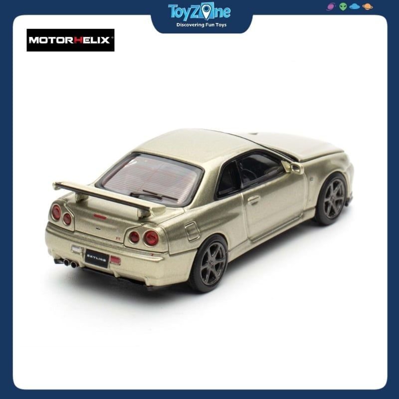 Mô hình xe Nissan Skyline GT-R R34 V-Spec II 1:64 MOTORHELIX