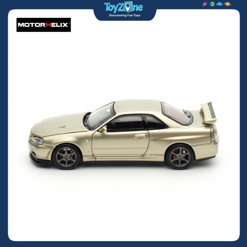 Mô hình xe Nissan Skyline GT-R R34 V-Spec II 1:64 MOTORHELIX