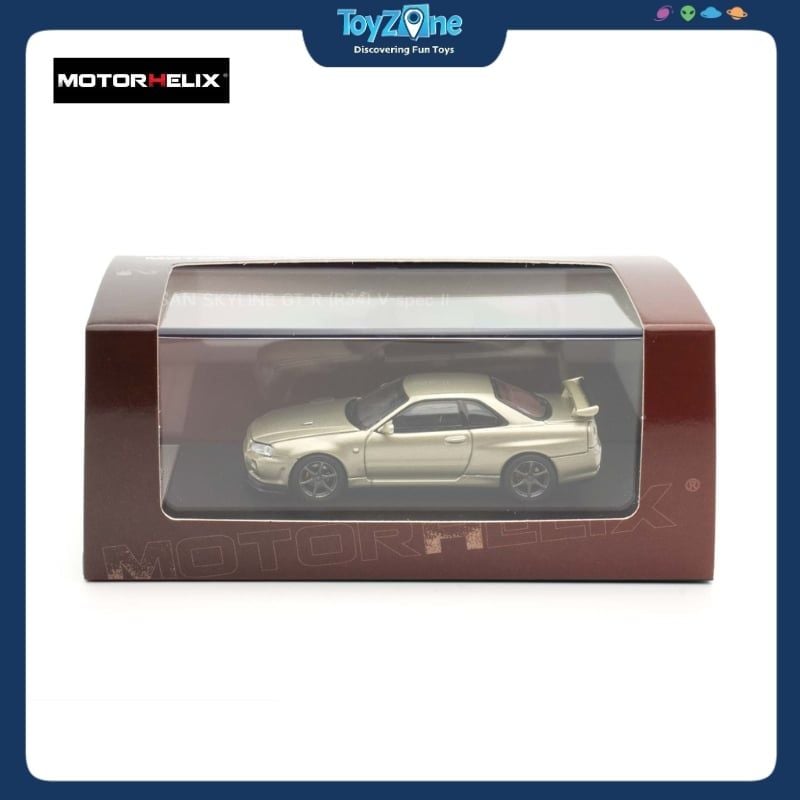 Mô hình xe Nissan Skyline GT-R R34 V-Spec II 1:64 MOTORHELIX