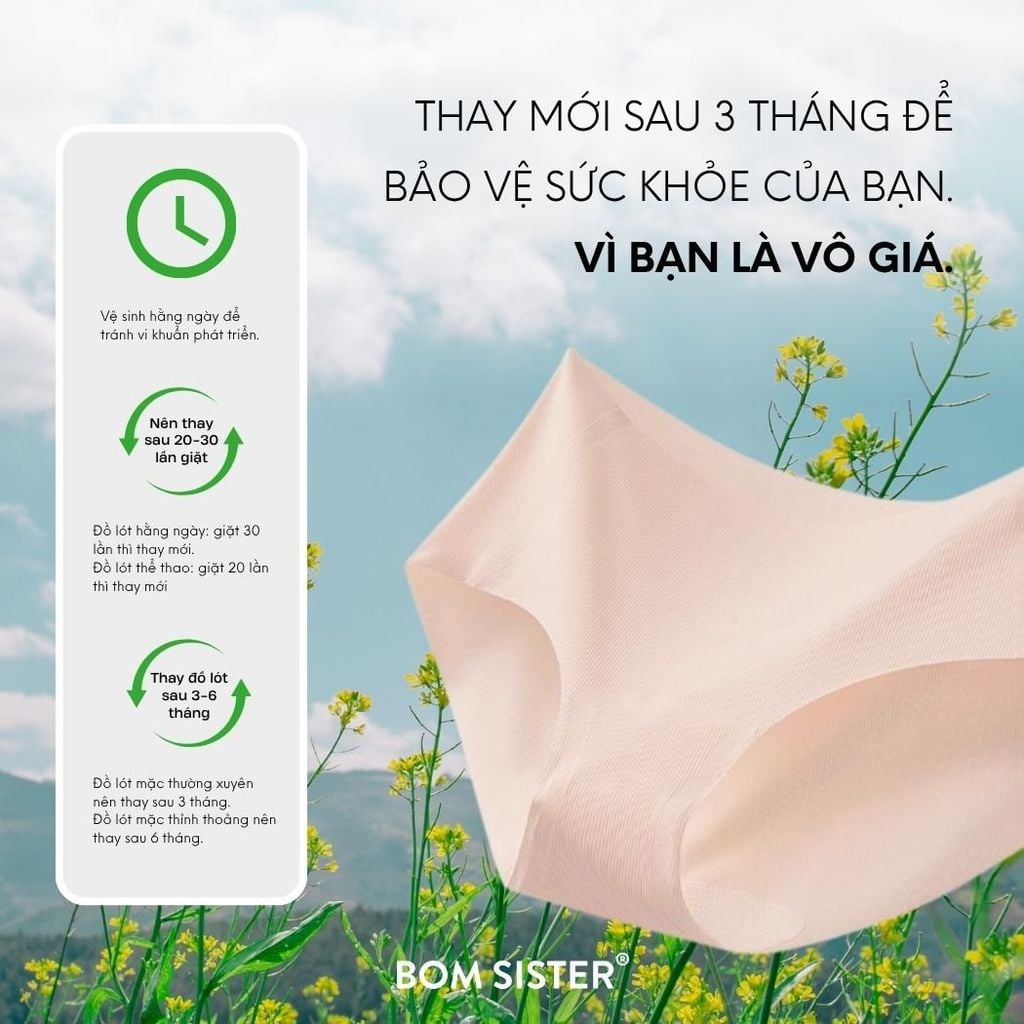 [FREESHIP] Combo 5 Quần Lót Kem Nền Không Viền – Mặc Như Không, Mát Mẻ Cả Ngày P0310