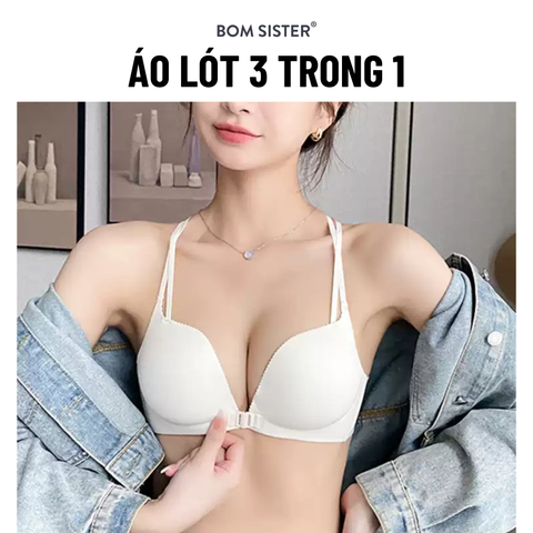 Áo lót dây đôi nâng ngực cài trước, mặc được nhiều kiểu A2049