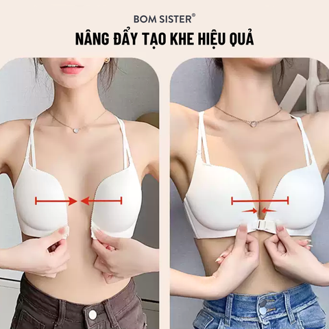 Áo lót dây đôi nâng ngực cài trước, mặc được nhiều kiểu A2049