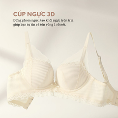 Áo lót ren hoa không gọng, mút vừa, hạn chế bẹt quả, tôn dáng A0K26