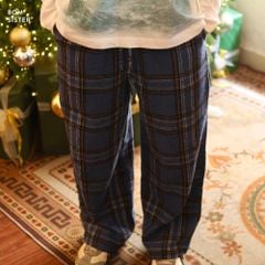 Quần lười caro, dáng suộng rộng che khuyết điểm chân, dễ mặc dễ phối Munii MN2010