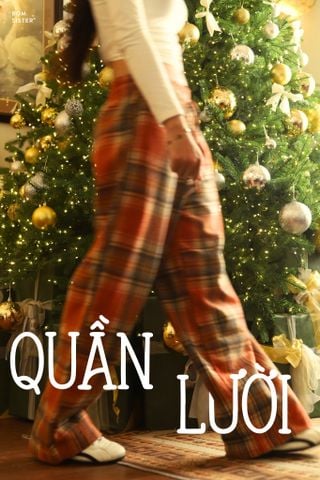 Quần lười caro, dáng suộng rộng che khuyết điểm chân, dễ mặc dễ phối Munii MN2010