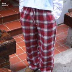 Quần lười caro, dáng suộng rộng che khuyết điểm chân, dễ mặc dễ phối Munii MN2010