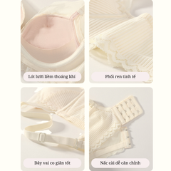 Áo lót ren hoa không gọng, mút vừa, hạn chế bẹt quả, tôn dáng A0K26