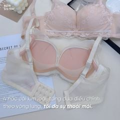 Áo lót ren hoa không gọng, mút vừa, hạn chế bẹt quả, tôn dáng A0K17