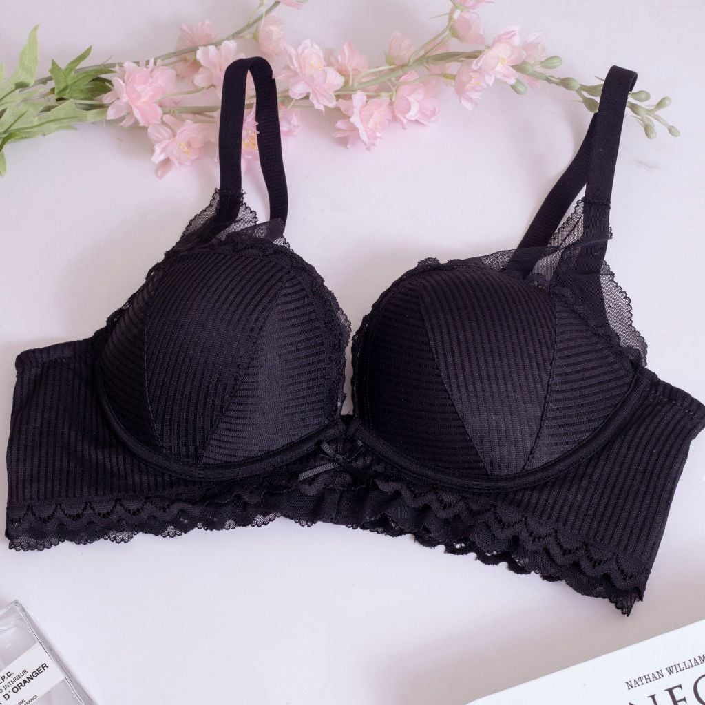 Áo lót ren hoa không gọng, mút vừa, hạn chế bẹt quả, tôn dáng A0K26