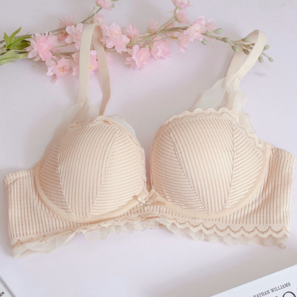 Áo lót ren hoa không gọng, mút vừa, hạn chế bẹt quả, tôn dáng A0K26