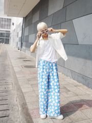 Quần lười caro, dáng suộng rộng che khuyết điểm chân, dễ mặc dễ phối Munii MN2010