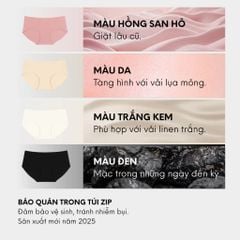 [FREESHIP] Combo 5 Quần Lót Kem Nền Không Viền – Mặc Như Không, Mát Mẻ Cả Ngày P0310