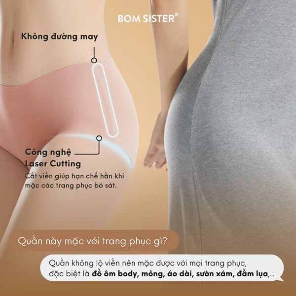 [FREESHIP] Combo 5 Quần Lót Kem Nền Không Viền – Mặc Như Không, Mát Mẻ Cả Ngày P0310