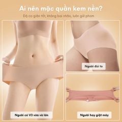 [FREESHIP] Combo 5 Quần Lót Kem Nền Không Viền – Mặc Như Không, Mát Mẻ Cả Ngày P0310