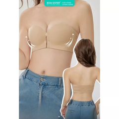 Áo lót cúp ngang không dây, áo ngực quây không gọng, mút 2cm tặng kèm dây áo BOM Sister A947
