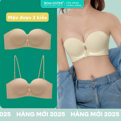 Áo lót cúp ngang không dây, áo ngực quây không gọng, mút 2cm tặng kèm dây áo BOM Sister A947