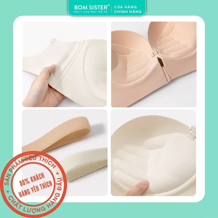 Áo lót cài trước, áo ngực không gọng, bản lưng chữ U mặc áo hở lưng, nhiều cách mặc A722