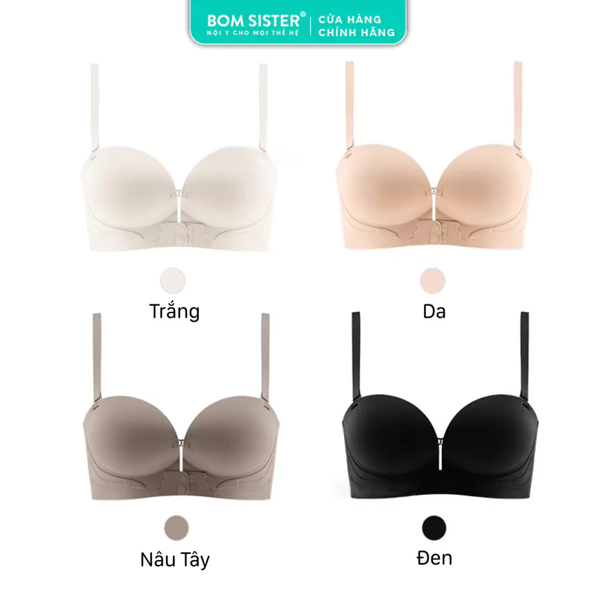 Áo lót cài trước, áo ngực không gọng, bản lưng chữ U mặc áo hở lưng, nhiều cách mặc A722