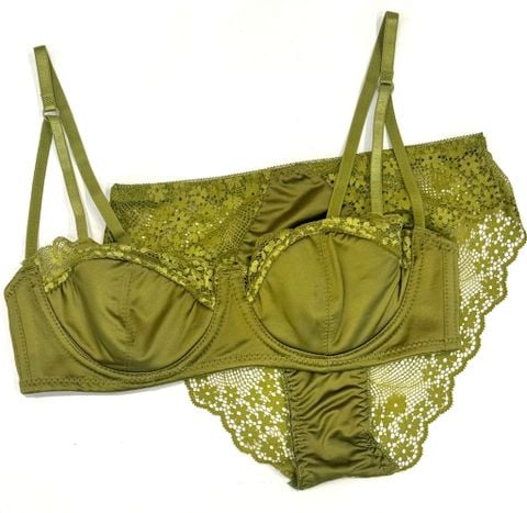 Set nội y có gọng mút mỏng ren hoa BOM SISTER A2043