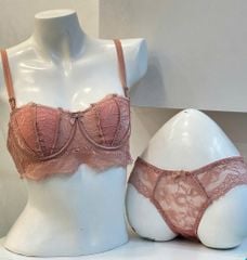 Set nội y không gọng mút mỏng ren hoa BOM SISTER A2042