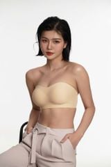 Áo ngực quây mút mỏng không dây su đúc màu trơn viền silicon chống tuột mút tháo rời MU5004