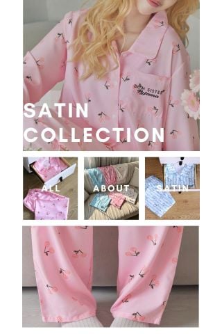 Set Bộ Đồ Ngủ Quần Dài Mặc Nhà Pyjma Chấm Bi Dễ Thương BOMSISTER MN2022