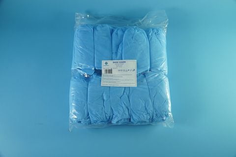  Bao giày y tế LUGMED, bao giày vô trùng bệnh viện, phòng khám - Màu xanh túi 100 cái 