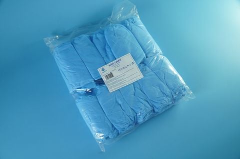  Bao giày y tế LUGMED, bao giày vô trùng bệnh viện, phòng khám - Màu xanh túi 100 cái 