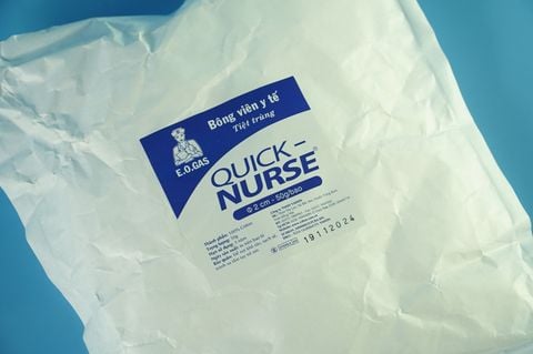  Bông gòn viên Quick Nurse bông gòn tiệt trùng 100% tự nhiên - Nhiều cỡ 