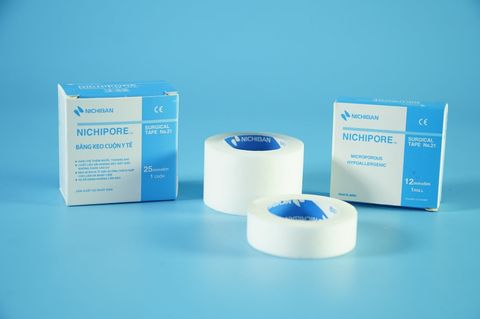  Băng keo giấy Nhật Bản NICHIPORE dùng da nhạy cảm, siêu dính cho SPA & Y tế - Nhiều cỡ 