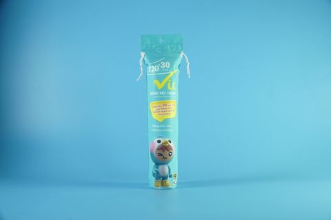  Túi 50 bông tẩy trang tròn VIC, bông tẩy trang y tế & spa tiệt trùng 