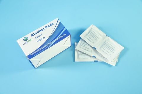  Khăn cồn lau màn hình điện thoại, lau kính, vệ sinh bề mặt chi tiết & lau đồ dùng - Hộp 100 miếng 65mm x 30mm 