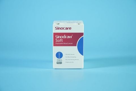  Hộp 50 kim lấy máu bút lấy máu máy tiểu đường SINOCARE 28G 
