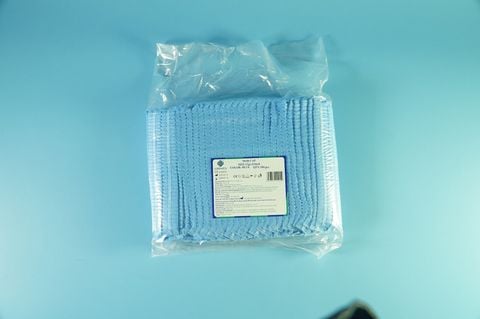  Nón sâu y tế LUGMED, nón trùm đầu y tế trắng & xanh - Gói 100 cái 