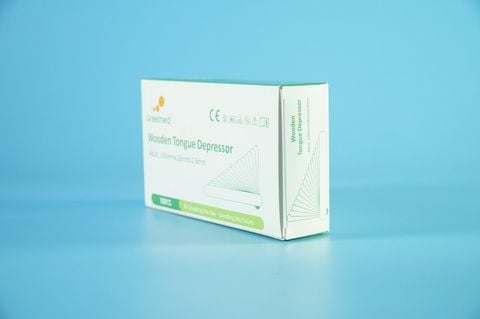  Que đè lưỡi gỗ GREETMED, que gỗ đè lưỡi khám bệnh y tế 