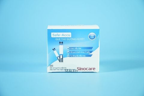  Lọ 50 que test tiểu đường máy đo đường huyết SINOCARE SAFE ACCU 