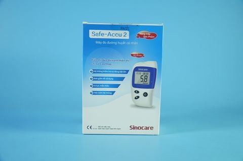  Máy đo đường huyết SINOCARE SAFE ACCU 2 - Máy đo tiểu đường Mol/L 