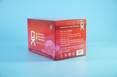  Hộp 144 cái bao cao su OKHQ truyền thống siêu mạnh mẽ, siêu nhạy 