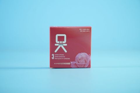  Hộp 3 bao cao su OKHQ truyền thống siêu mạnh mẽ, siêu nhạy 