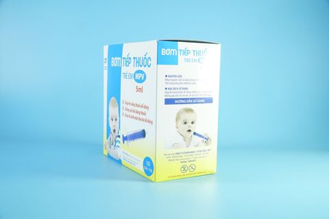  Hộp 100 bơm uống thuốc cho trẻ MPV, bơm tiếp thuốc cho bé - 5ml dụng cụ uống thuốc đầu to 