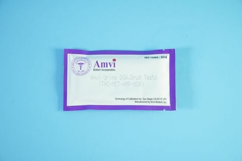  Bộ test nhanh MA TÚY AMVI URINE DOA 4 & 5 CHẤT quick test nước tiểu MA TÚY kiểm tra tại nhà - Loại VIP tím 