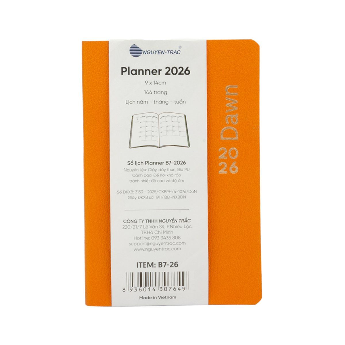 Sổ Lịch Planner 2026 - Size B7 