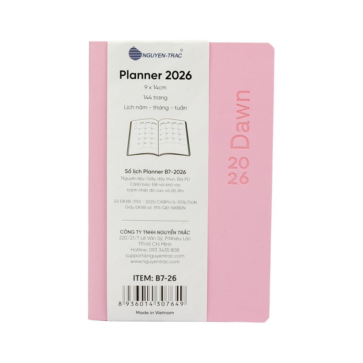  Sổ Lịch Planner 2026 - Size B7 