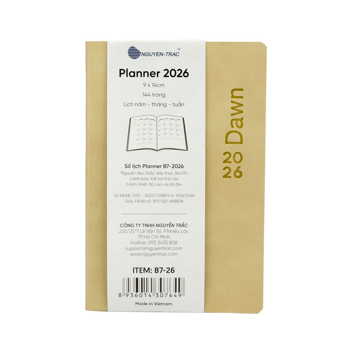  Sổ Lịch Planner 2026 - Size B7 