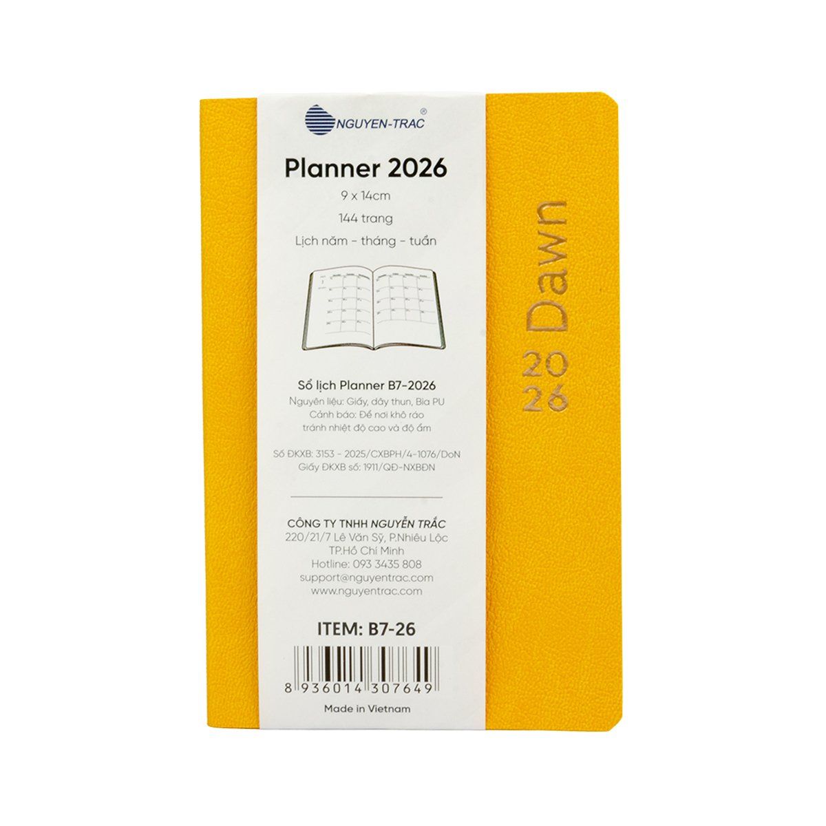  Sổ Lịch Planner 2026 - Size B7 