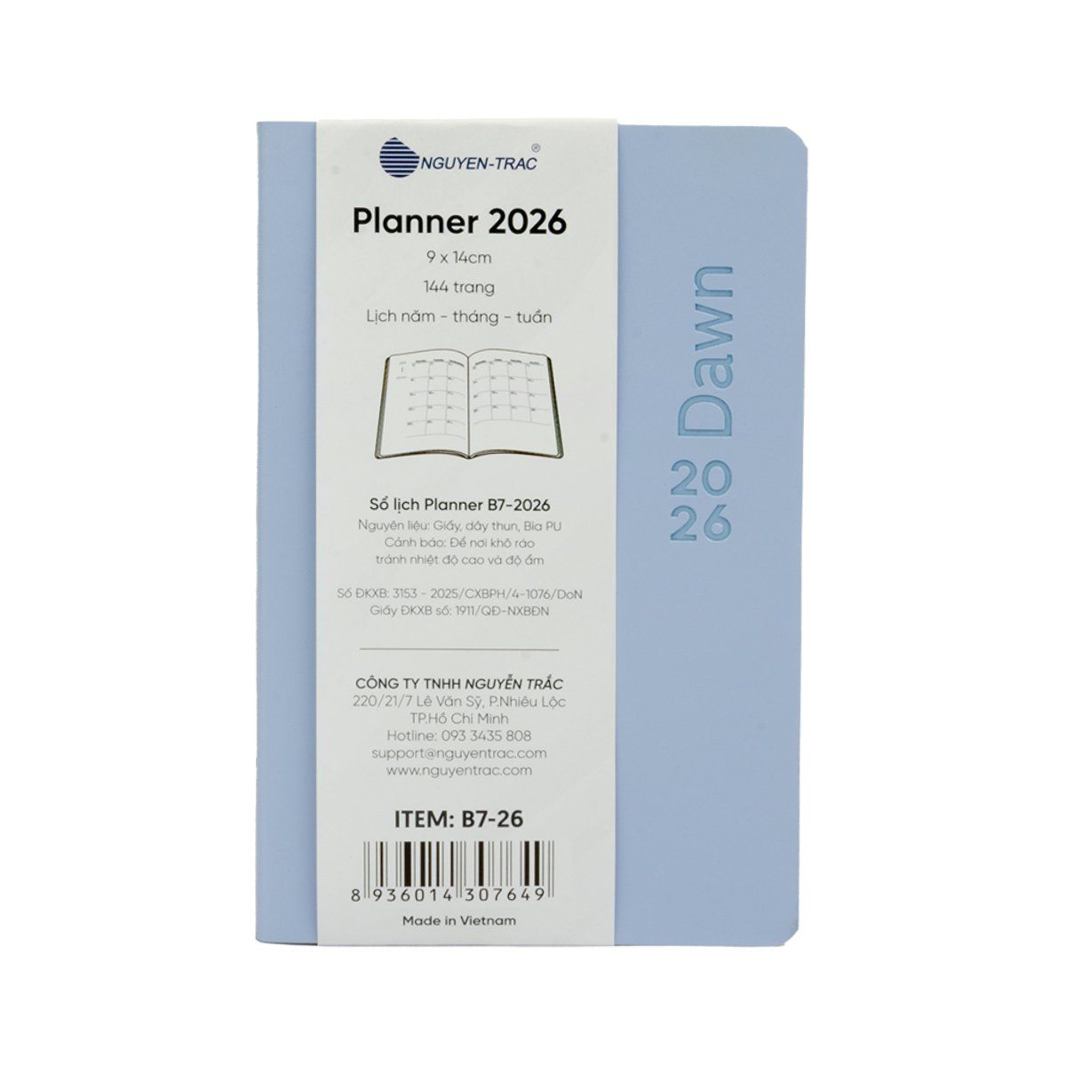 Sổ Lịch Planner 2026 - Size B7 