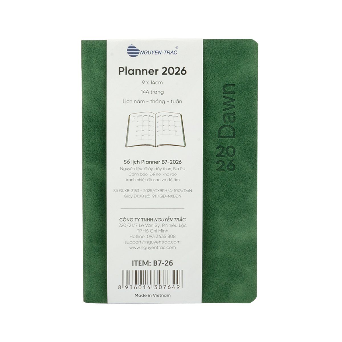  Sổ Lịch Planner 2026 - Size B7 