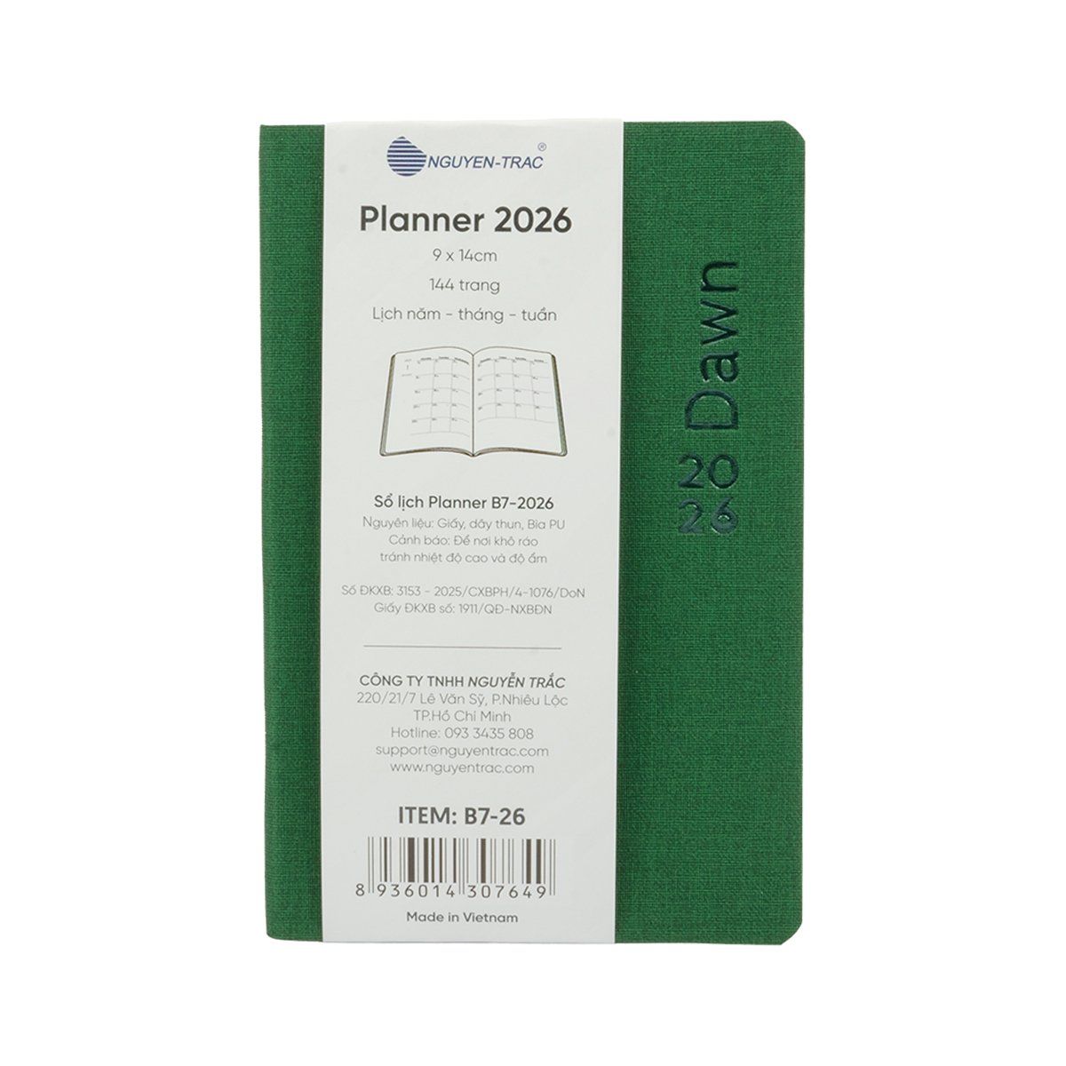  Sổ Lịch Planner 2026 - Size B7 