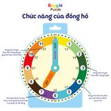  Đồ chơi học xem giờ Montessori song ngữ - Đồng hồ giấy mô phỏng & ghép hình thời gian cho bé 5+ 